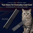 Stainless Steel Dematting Comb for Long-Haired Dogs & Cats