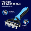 CoatEase Dual-Sided Dog Undercoat Rake