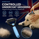 CoatEase Dual-Sided Dog Undercoat Rake